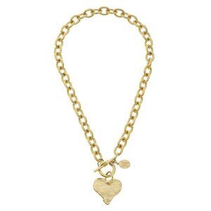 Sweetheart!  Susan Shaw Heart Toggle Necklace - NWT (16")
